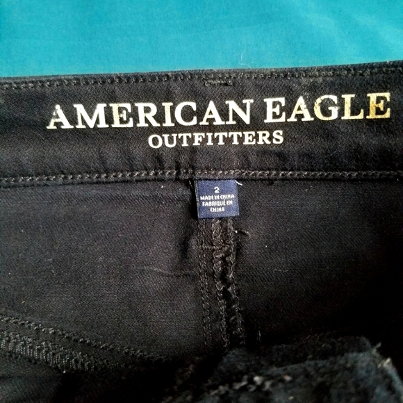 Denim Faux Leather Skirt by American Eagle. - Picture 2 of 3